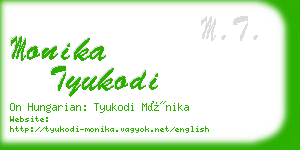 monika tyukodi business card